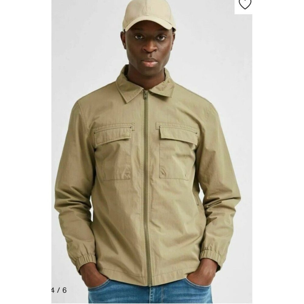 Selected Homme Mens Slhstephen Jacket W‎ - Green Mermaid Size Medium